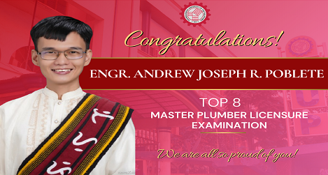 TUP’s Pride: Engr. Andrew Joseph R. Poblete Ranks Top 8 in July 2025 Master Plumber Licensure Exam
