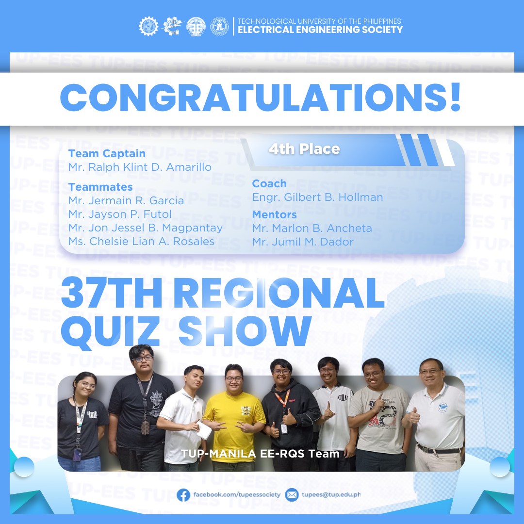 TUP Manila Shines at 37th Regional Quiz Show: Secures 4th Place in Prestigious Competition