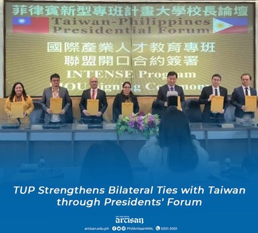 TUP Strengthens Bilateral Ties with Taiwan through Presidents' Forum