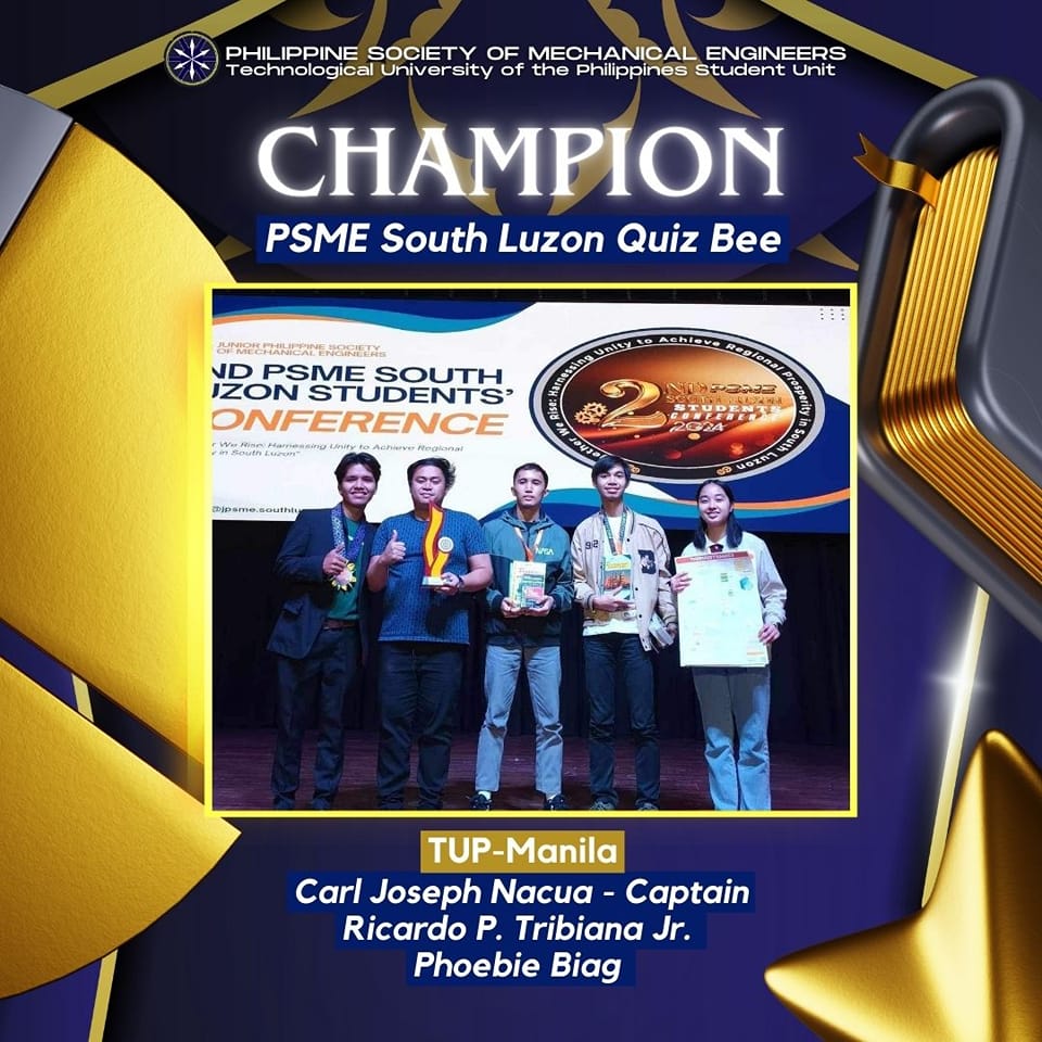 TUP Manila Triumphs Again: Champion at JPSME South Luzon Quiz Bee 2024