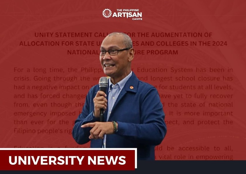 President, Dr. Reynaldo P. Ramos, signs a unity statement to restore budget cuts vs. SUCs