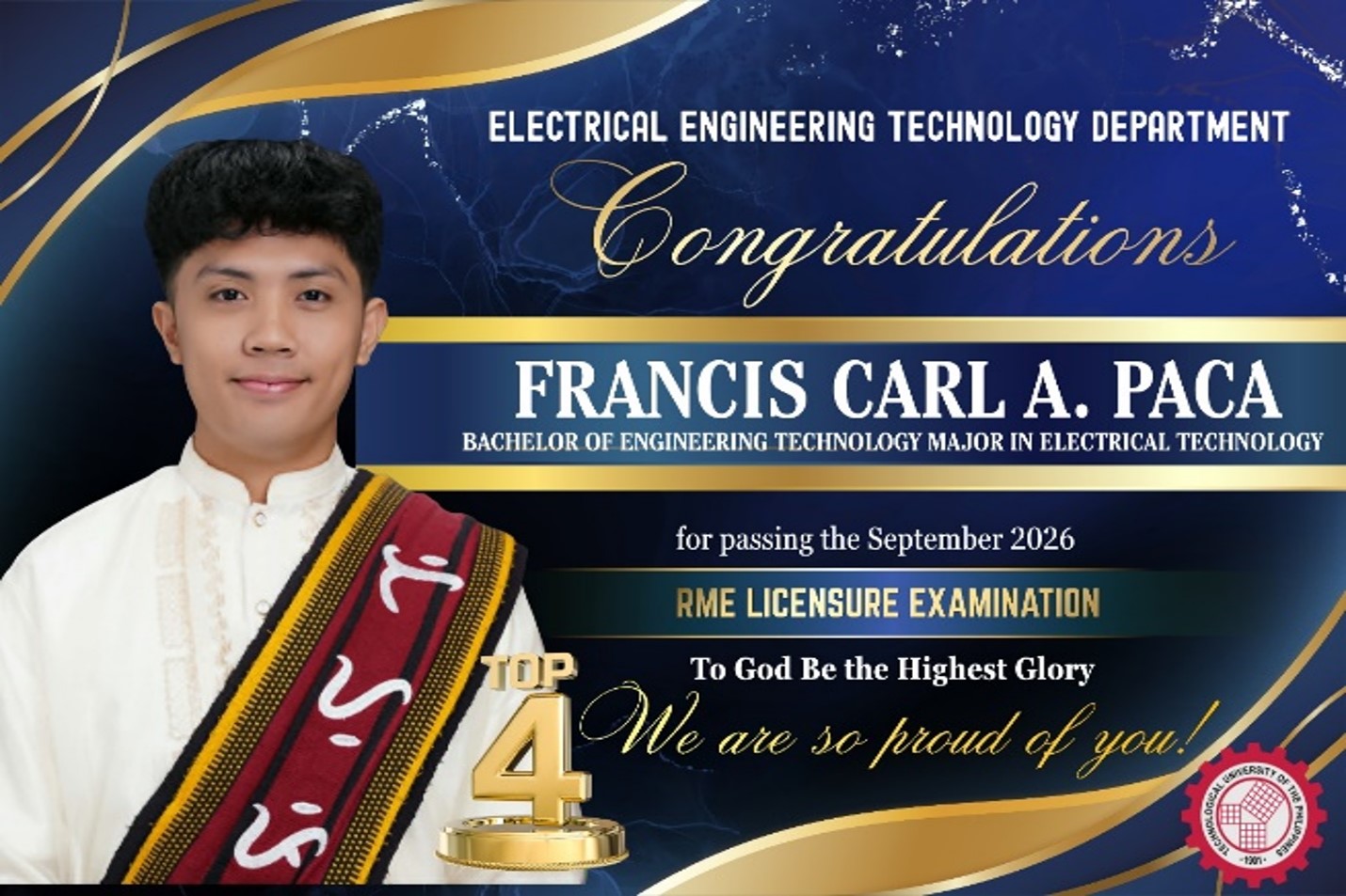 Celebrating Excellence and Academic Distinction in the Registered Master Electrician (RME) Professional Board Examination 